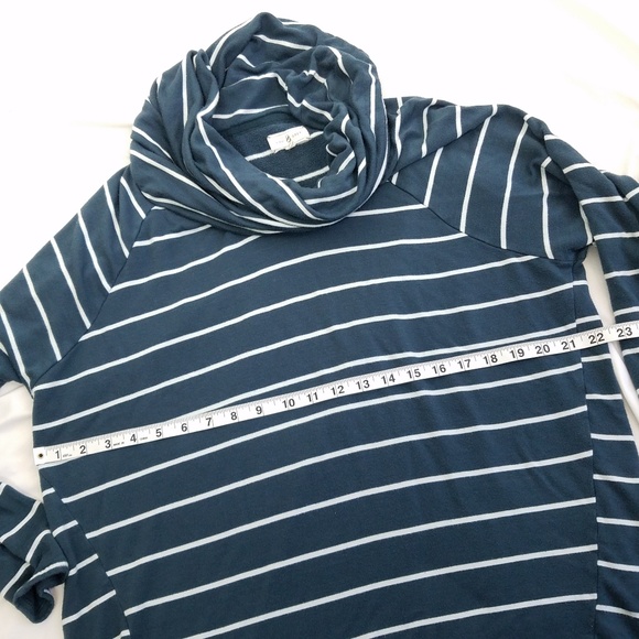 Lou & Grey Signaturesoft Cowl Neck Top Teal Blue - Picture 5 of 6